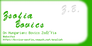 zsofia bovics business card